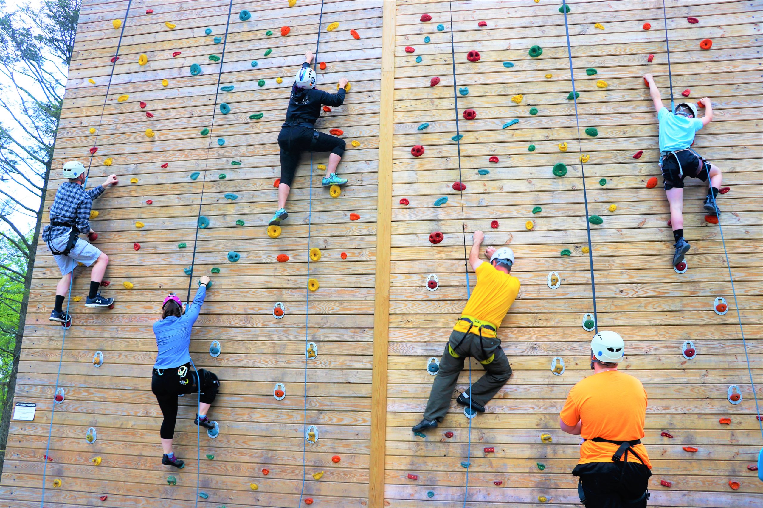 Rock climbing at Blue Mountain Resort