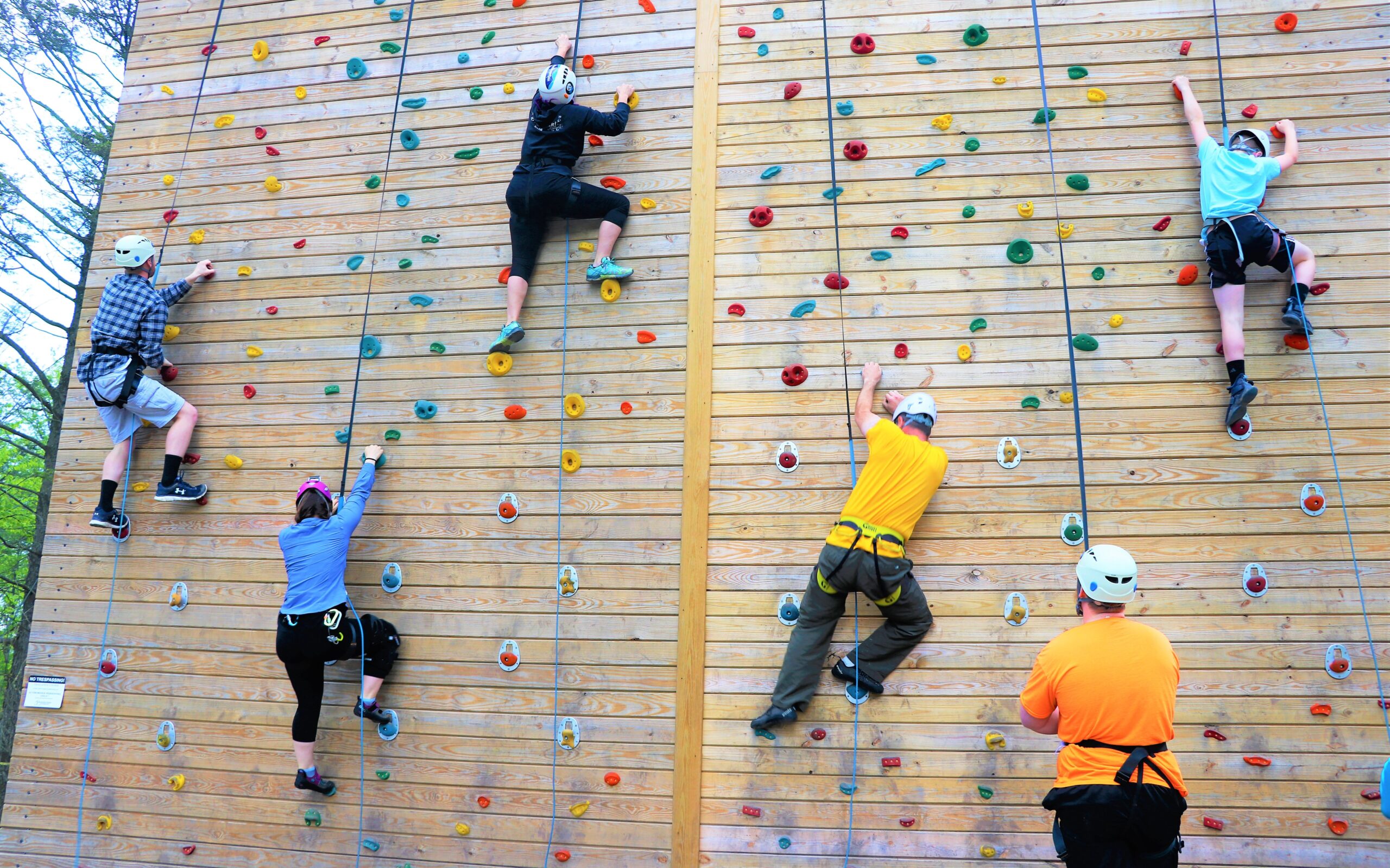 Rock climbing at Blue Mountain Resort